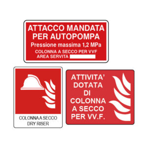 87/S cartelli per colonna a secco